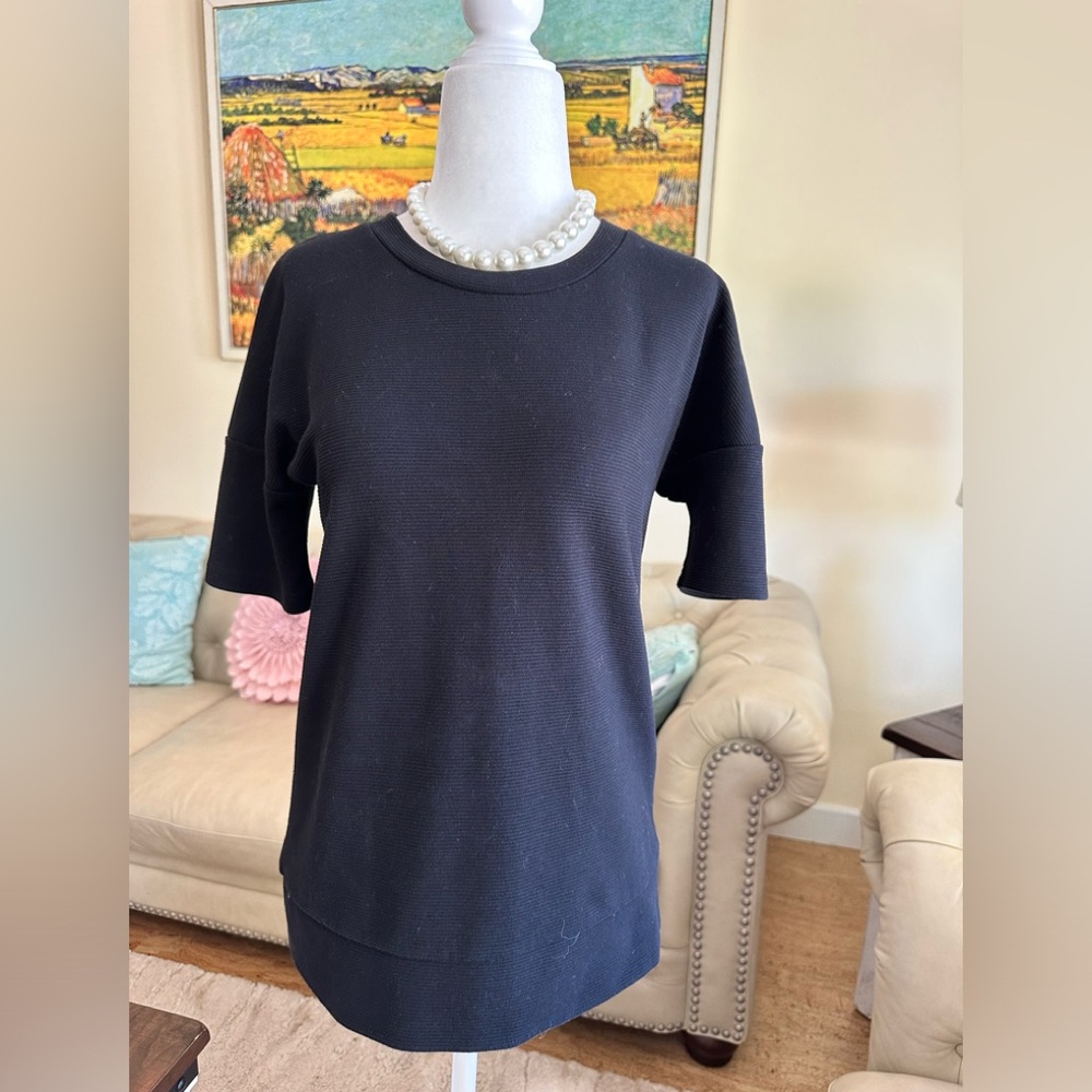 Madewell Black Short Sleeve Ribbed Top